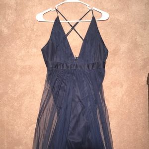 Windsor - Navy Tulle Strapless Elizabeth Dress